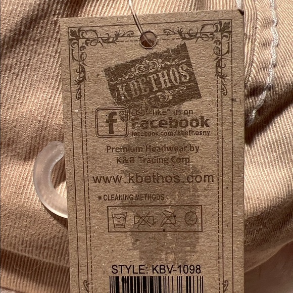 NWT🧢 KBETHOS DISTRESSED COTTON TAN/PINK BAD HAIR DAY ADJUSTABLE BASEBALL HAT CAP - Picture 7 of 9